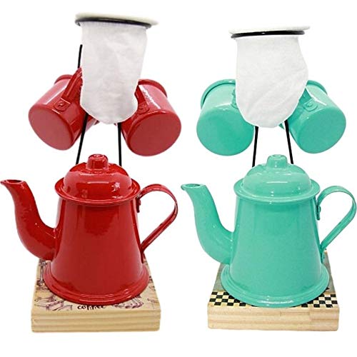 Xícara Café Goumert, Suporte, Coador, Caneca 80ml, Bule 270ml