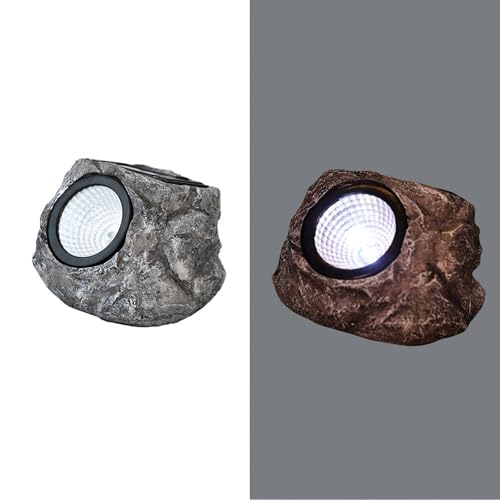 UINSUE Solar Stone Garden Lights Decorative Rock-Shaped Yellow Light Solar