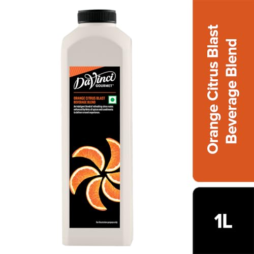 Image of DaVinci Gourmet Orange Citrus Blast Beverage Blend | 1000ml Bottle | Zesty Citrus Syrup for Mocktails, Cocktails, Smoothies, Lemonades & Desserts | Premium Cafe-Style Syrup for Home & HoReCa Use