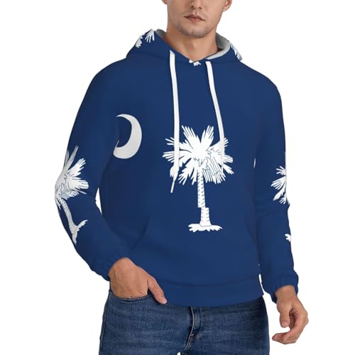 Sweat à capuche épais homme Caroline du Sud en finitions premium durables