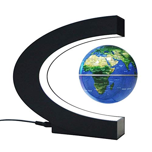 Prachtig Magnetische Levitatie Wereldbol met LED Verlichting C Vorm Anti Zwaartekracht Magnetische Levitatie Roterende Wereldkaart Cool Tech Gadgets Bureau Decoraties