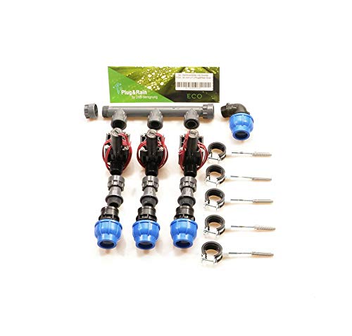 Preisvergleich Produktbild Plug&Rain 3er-Ventilverteiler mit Hunter PGV, 32 mm (1") Eco