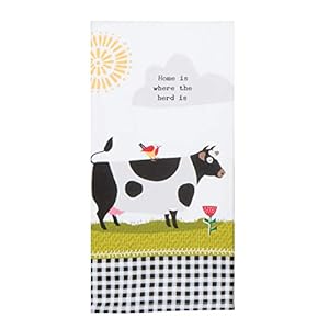 3 Farmhouse Country Themed Kitchen Dish Towels | Stacked Farm Animals, Pig, Cow, Rooster Print | 1 Flour Sack and 2 Dual Purpose Terry Cotton Towel Set for Dishes and Hand Drying 3 Farmhouse Country Themed Kitchen Dish Towels Stacked Farm Animals Pig Cow Rooster Print 1 Flour Sack and 2 Dual Purpose Terry Cotton Towel Set for Dishes and Hand Drying