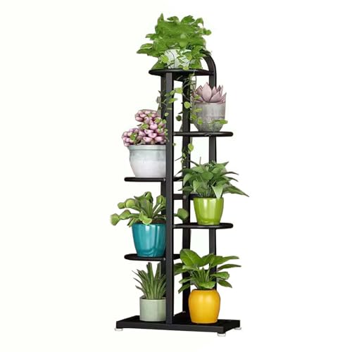 SRHIMEOS Soporte Plantas De 6 Niveles para Interiores, Estanterias para Macetas De Metal, Estante De Flores para Múltiples Plantas, Estantería Plantas Esquina, Escalera De Exhibición