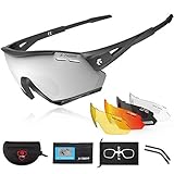 X-TIGER Polarized Sports Cycling Biking Sunglasses with 5 Interchangeable Lenses UV Protection for...