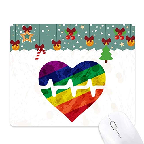 Tapis de souris arc-en-ciel LGBT tapis caoutchouc bureau Heart Electron antidérapant