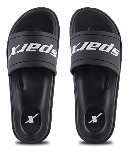 Image of SPARX Men SFG-2101 Black White Flip Flops (SF2101G BKWH 0008)