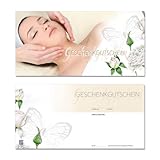 GESCHENKGUTSCHEINcom by POS-HAUER. 25 Gutscheine. Blanko zum Selberausfüllen. Für Kosmetiksalons Kosmetikbehandlungen Dienstleistung.