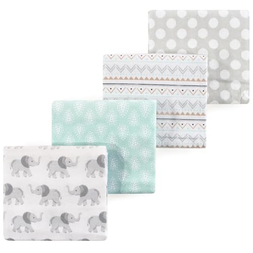 Image of Luvable Friends Little Treasure Flannel Receiving Blankets 4pk