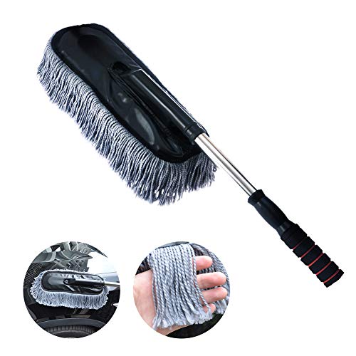 Vozada Microfiber Car Duster Wash Mop with Extendable Handle for Exterior and Interior