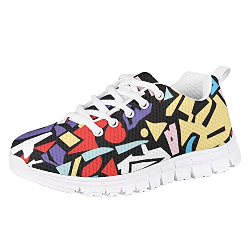 GIFTPUZZ Kids Running Shoes Breathable Athletic Mesh Sport Shoes Walking Sneakers