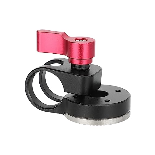 Image of CAMVATE 19mm Rod Clamp with ARRI-Style Rosette (Red Locking Knob) - 3386