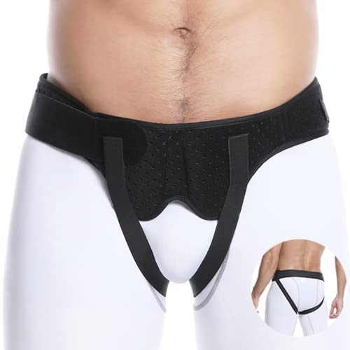 Faja para hernia con bandas ajustables y almohadillas compresoras M