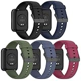 FitTurn Compatible with SKG V9 Pro Watch Band 22mm, Soft Silicone Sport Band Replacement Strap with Classic Clasp for SKG V9 Pro SmartWatch (5pack-2)