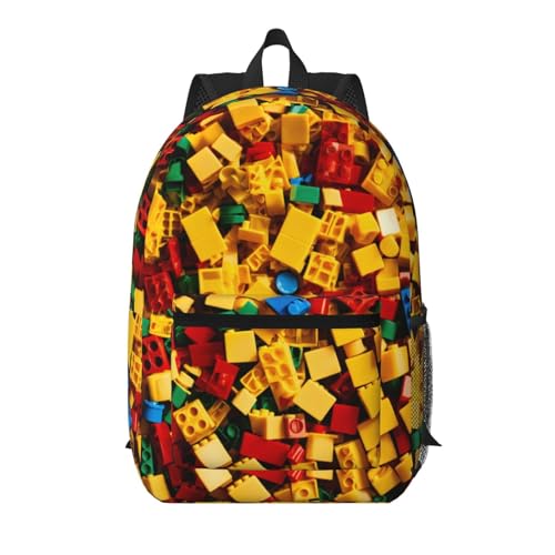 Sac à dos d'école EdWal à motif brique colorée, l'accessoire unique de votre quotidien