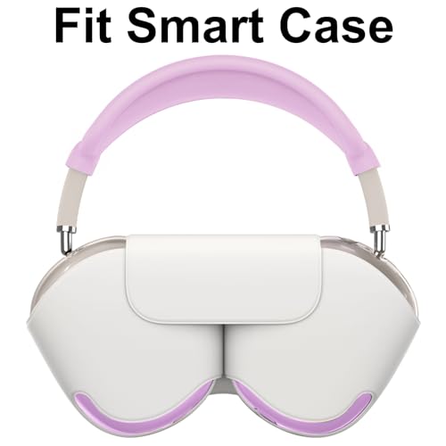 Image of Silicone Case Cover for AirPods Max 2,Clear Gradient TPU Ear Cups Cover /Ear Pad Case Cover /Headband Cover for AirPods Max 2 /1 (2026 /2024 /2020),Transparent Accessories for Apple AirPod Max,Light Purple