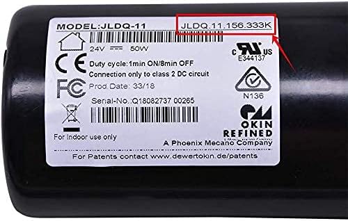 Close-up of Okin motor label showing model number JLDQ 11.156.333K