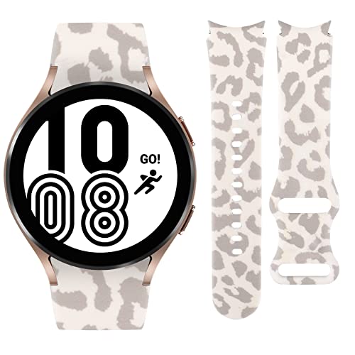 Vozehui 20mm Armband Kompatibel mit Galaxy Watch 5/4 40mm 44mm, Silikon Marmormuster Bedruckte Ersatzbänder für Samsung Galaxy Watch 4 40mm 44mm/Galaxy Watch5 pro/Galaxy Watch 4 Classic 42mm 46mm Cover