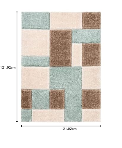 Image of Carpet Mahal Presence Gorgeous Design of Super Soft Shaggy Carpet for Living Room, Bedroom, Hall and Anywhere in Home. [4x4 feet] Square.