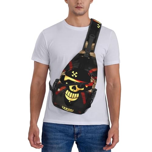 Morrales de un solo tirante con diseño bandera pirata miniatura 7