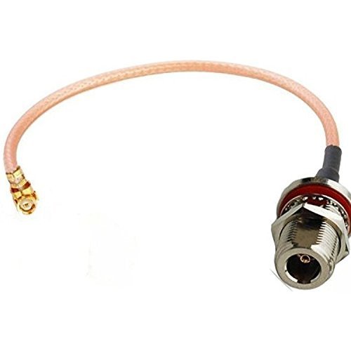 50x 10 inch RF Pigtail Cable N Female Bulkhead to U.FL/IPEX Mini PCI RG178