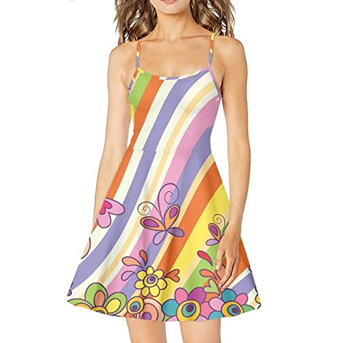 Image of Coloranimal Women's Summer Sleeveless Casual Swing Dresses with Loose Fit Beach Sundress