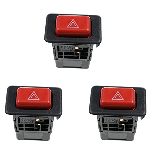 Lot de 3 interrupteurs feux de détresse MB652291, bouton warning haute finition pour MK2