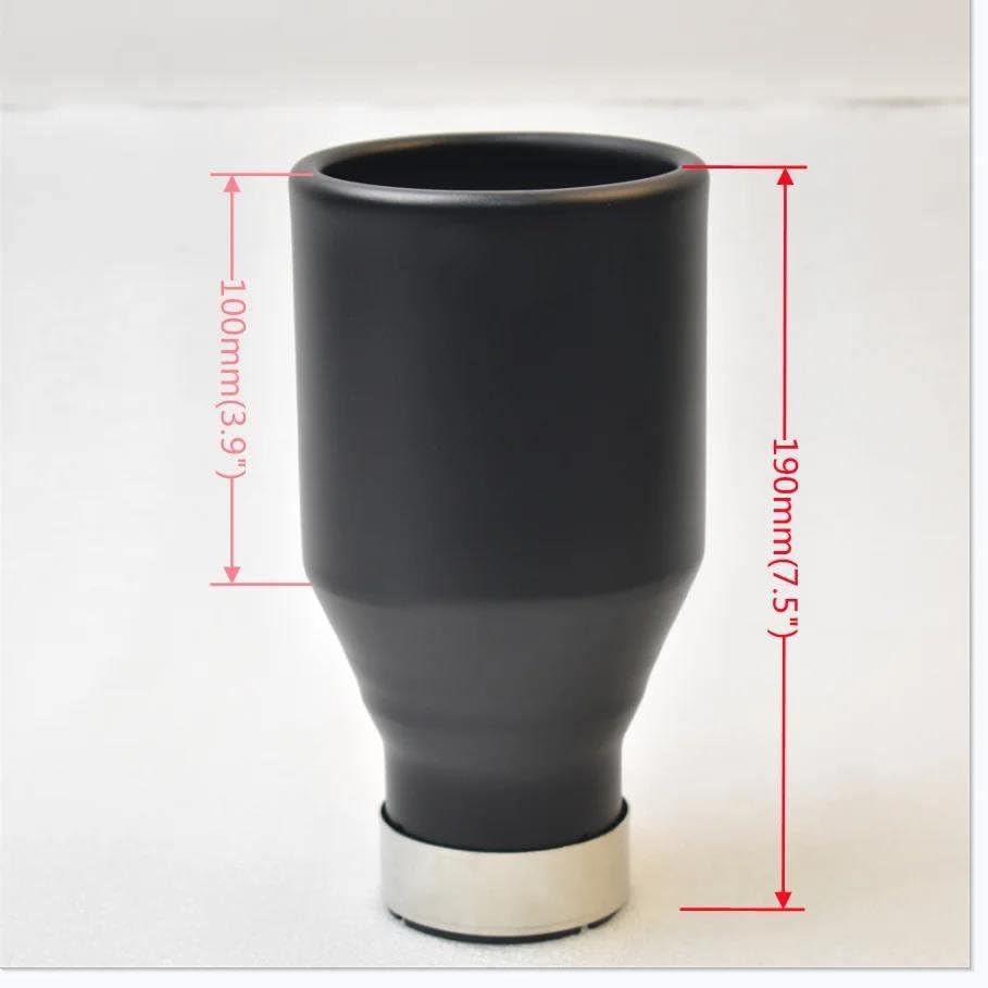 Modification de voiture réussie grâce à l'embout d'échappement noir 76mm - 5