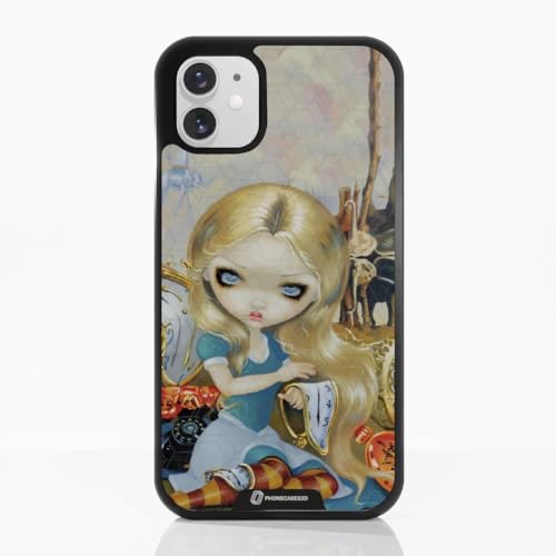 Coque iPhone 11 antichoc fine art Jasmine Becket Alice anti-rayures noire