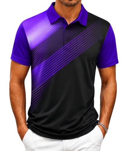 Image of ZITY Mens Golf Shirt Short Sleeve Athletic Casual Work Collared Polo Tshirt