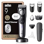 Braun Series 9 Beard Trimmer for Men, 10-in-1 Grooming Kit for Beard, & Face Hair, Lifetime Sharp ProBlade, 52 Lengths, 180 Min Runtime, Waterproof, Chrome - BT9545