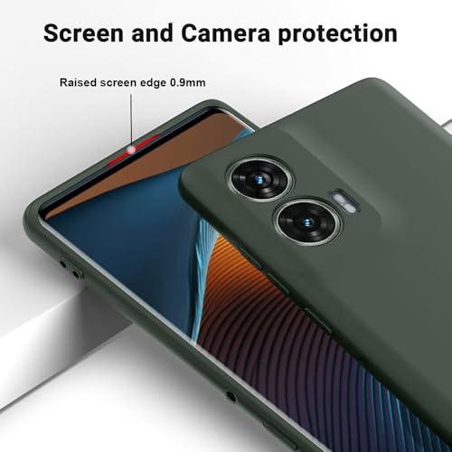 Image of Back Cover for Motorola Moto G96 5G / Edge 50 Fusion 5G | Full Camera Protection | Premium Liquid Silicon Case | Flexible Bumper Case for Motorola Moto G96 5G / Edge 50 Fusion 5G (Green)