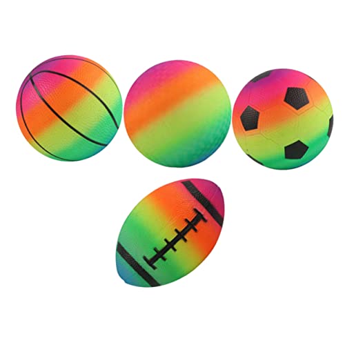 KOMBIUDA 4pcs Boys and Girls Bouncing Balls Fun Educational Jumping Balls for Boys and Girls for Home Small Size for Summer Beach Outdoor Play