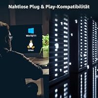 10G PCIe Netzwerkkarte, YuanLey 10G Base-T Ethernet Karte mit Marvell AQC113 Controller, PCIe zu 10Gb RJ45 Ethernet Adapter NIC, kompatibel mit PCI Express X1/X4/X8/X16, für Windows 10/11, Linux OS – Ansicht 7