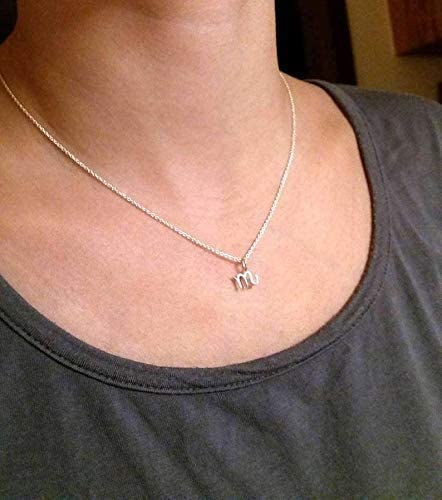 Miniatura 7 de Gold Zodiac Sign Necklace 14 Tiny Solid Gold Personalized Pendant Charm 9k 18k Yellow White Rose Virgo Leo Gemini Minimalist Gift Thalassajewelry