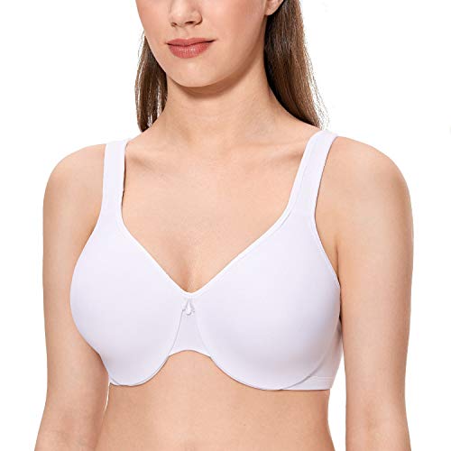 Image of CALVENA Women's Full Coverage Minimizer Bra | Plus Size, Underwire Support, Seamless Smooth Cups, U-Back