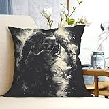 PAQOLSMCKR Fundas de almohada decorativas de 12 x 12 pulgadas, fundas de almohada decorativas de astronauta, funda de cojín cuadrada de felpa para sala de estar