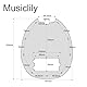 Musiclily 9 Löcher Bass Pickguard Schlagbrett für 4-saiter Musicman Stingray E-Bass,3 lagig Schwarz
