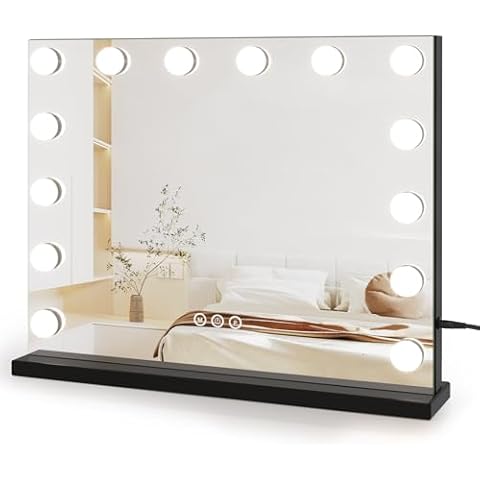 Dripex Hollywood Vanity Mirror with Dimmable Lights Cover