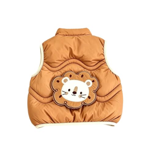 Girls Puffer Vest Snap Button Winter Warm Quilted Padded Sleeveless Coat - image 5