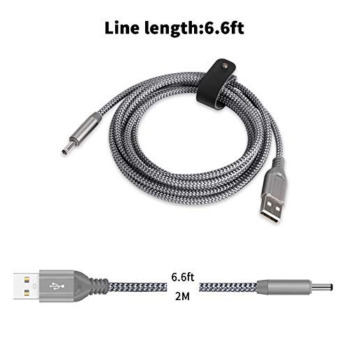 USB auf DC Stromkabel Netzkabel, 5 Volt DC Verlängerungskabel 3.5mm x 1.35mm DC Anschlusskabel USB A Stecker auf DC Hohlstecker Verbinder für FOREO Luna 4 Mini Luna 4 Plus Luna Mini 2 Luna 3 Plus 4 Go