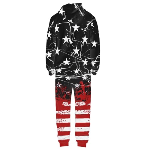 Forchrinse Galaxy Starry Mens Jumpsuit Onesie Romper Lightweight Full Zip One Piece Hoodie Tracksuit Soft Sleepwear Pajamas4