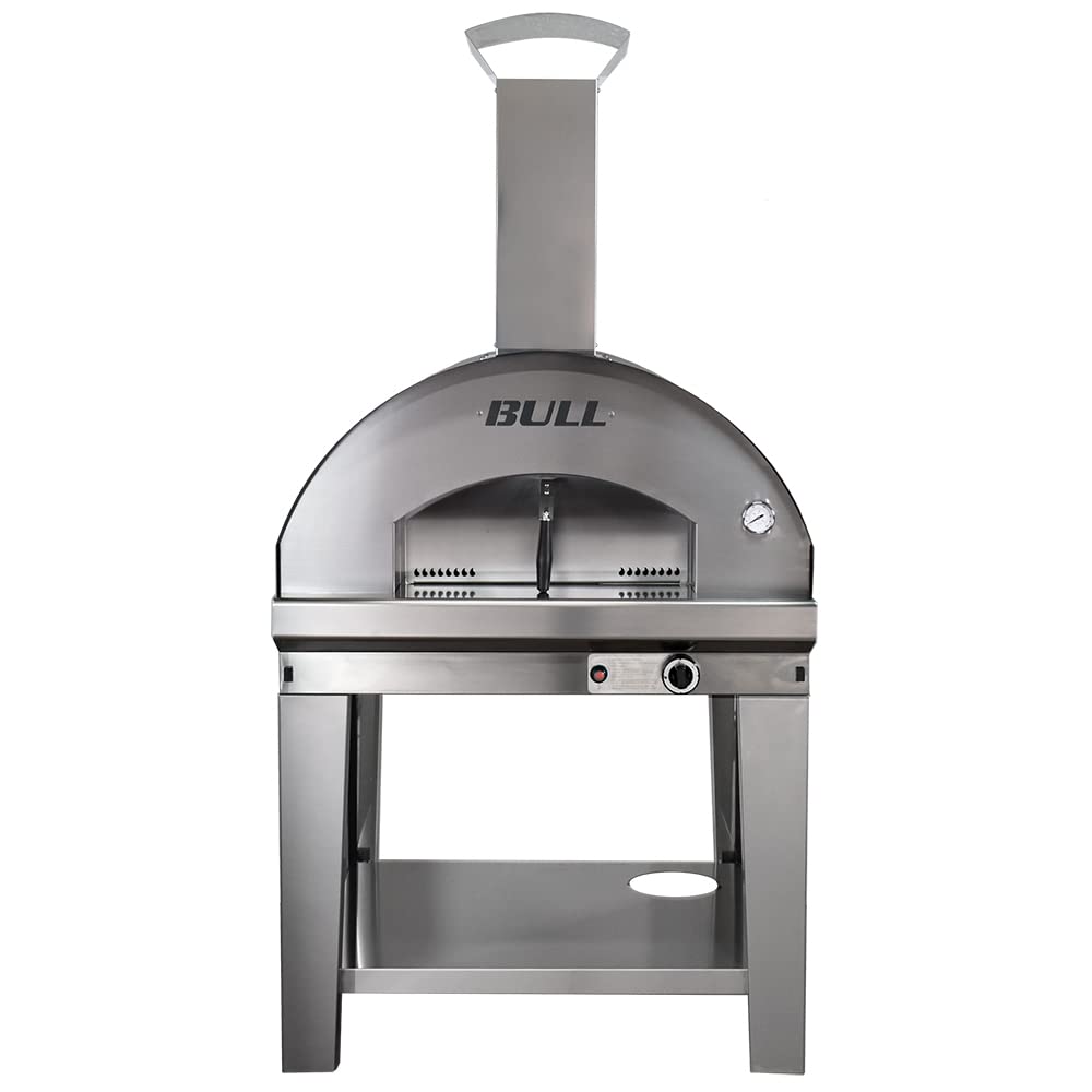 Amazon.com: Bull Outdoor Products 77652 Gas Fired Italian Made Complete  Cart-Liquid Propane Pizza Oven, Stainless Steel : Patio, Lawn u0026 Garden