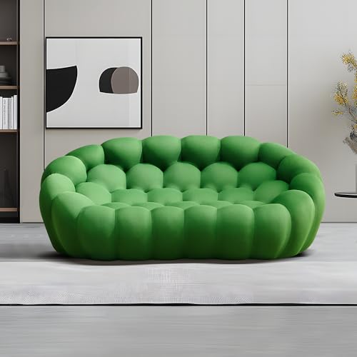 74.8'' Modern Loveseat Sofa, Upholstered Comfy Mesh Fabric Oversi...