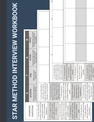 Star Method Interview Workbook: A Record For Employers and Job Interview Preparation For Employees