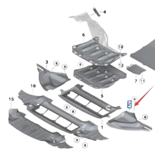 Forro de bomba de combustible para reparar carenado inferior de BMW F82 E81 M3 51718054281 2