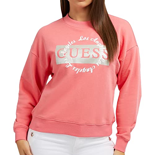 GUESS Sweatshirt Rundhalsausschnitt Frau Round Logo