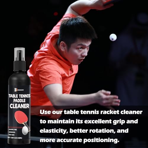 INNOVAYOU 200ml Table Tennis Paddle Cleaner Spray, Restores Tackiness, Removes Dust, and Extends Rubber Life, Includes Sponge - Thumbnail 7