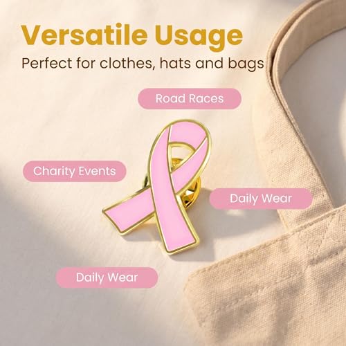Image of Awareness Enamel Lapel Pin - Nickel and Gold Plated Ribbon Pin - Prevention and Awareness Ribbon - Jewelry Brooch Pin with Secure Clutch Back