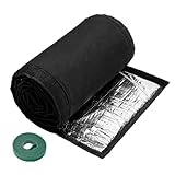 SageFurned Cubierta de aislamiento de tubería de cobre HVAC de 3 capas 600D Oxford AC para aire acondicionado dividido al aire libre, mini splits, bombas de calor, sistemas sin conductos, negro, 72 x